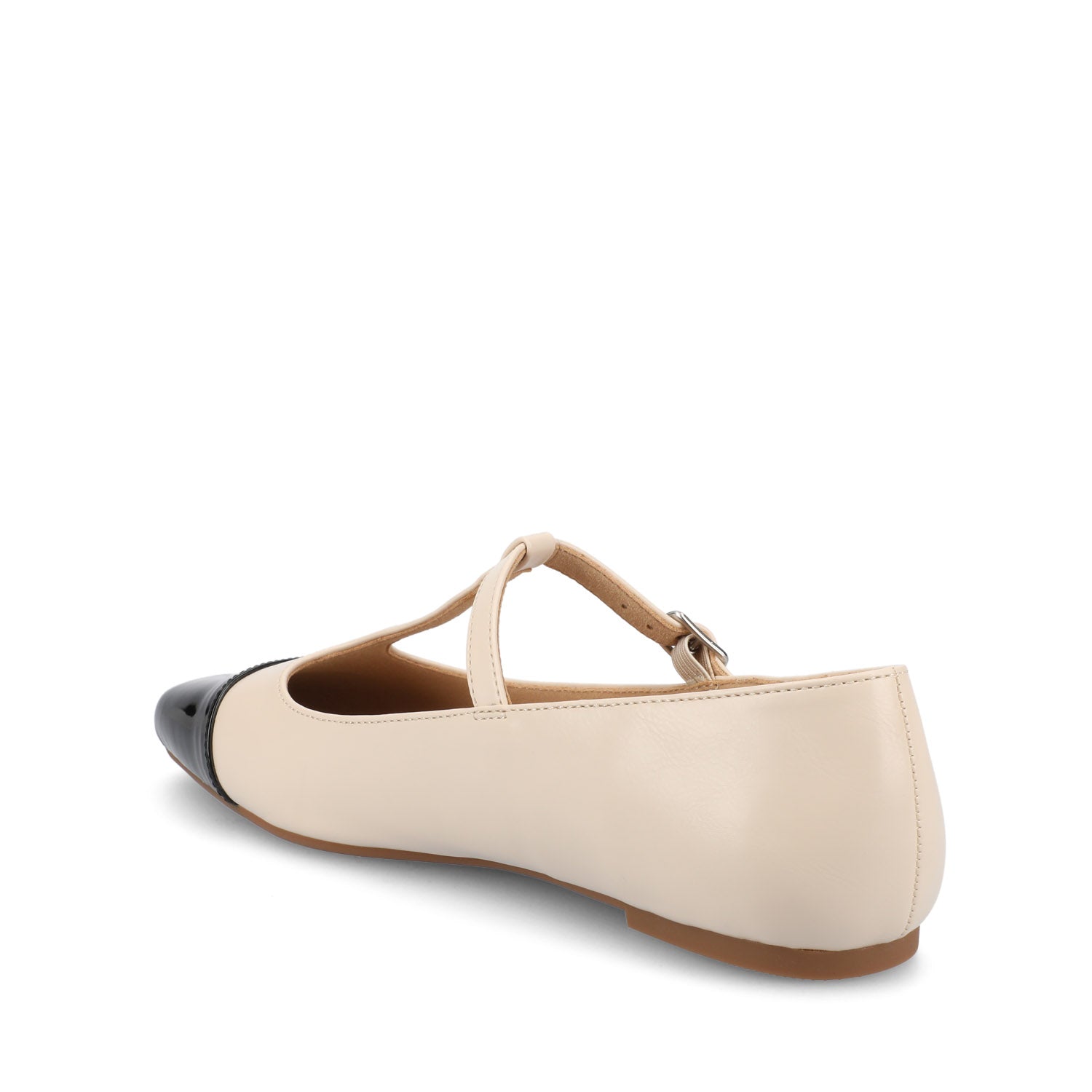 Journee Collection THEAH T-STRAP BALLET FLATS Champagne
