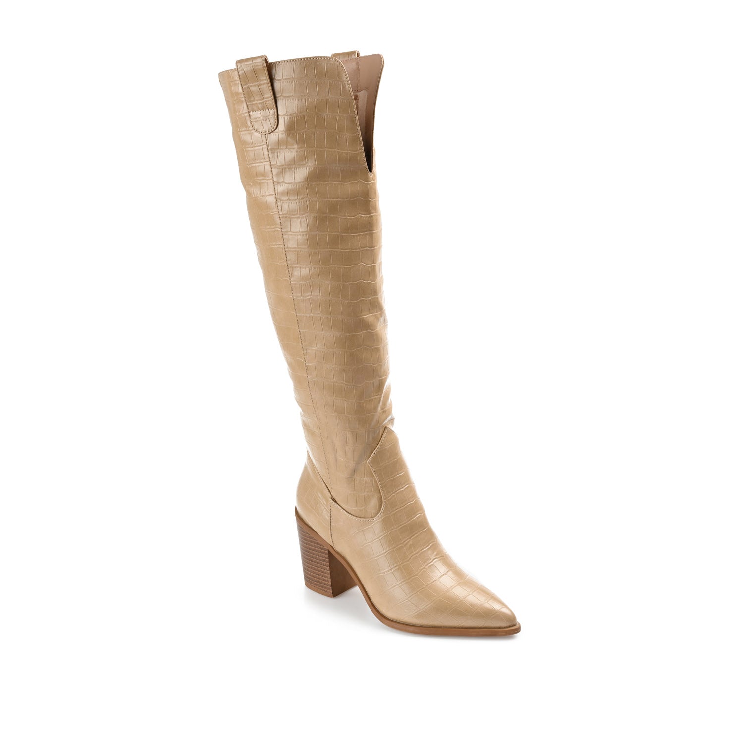 Journee Collection THERESE BOOTS IN WIDE WIDTH & CALF Bone Croco