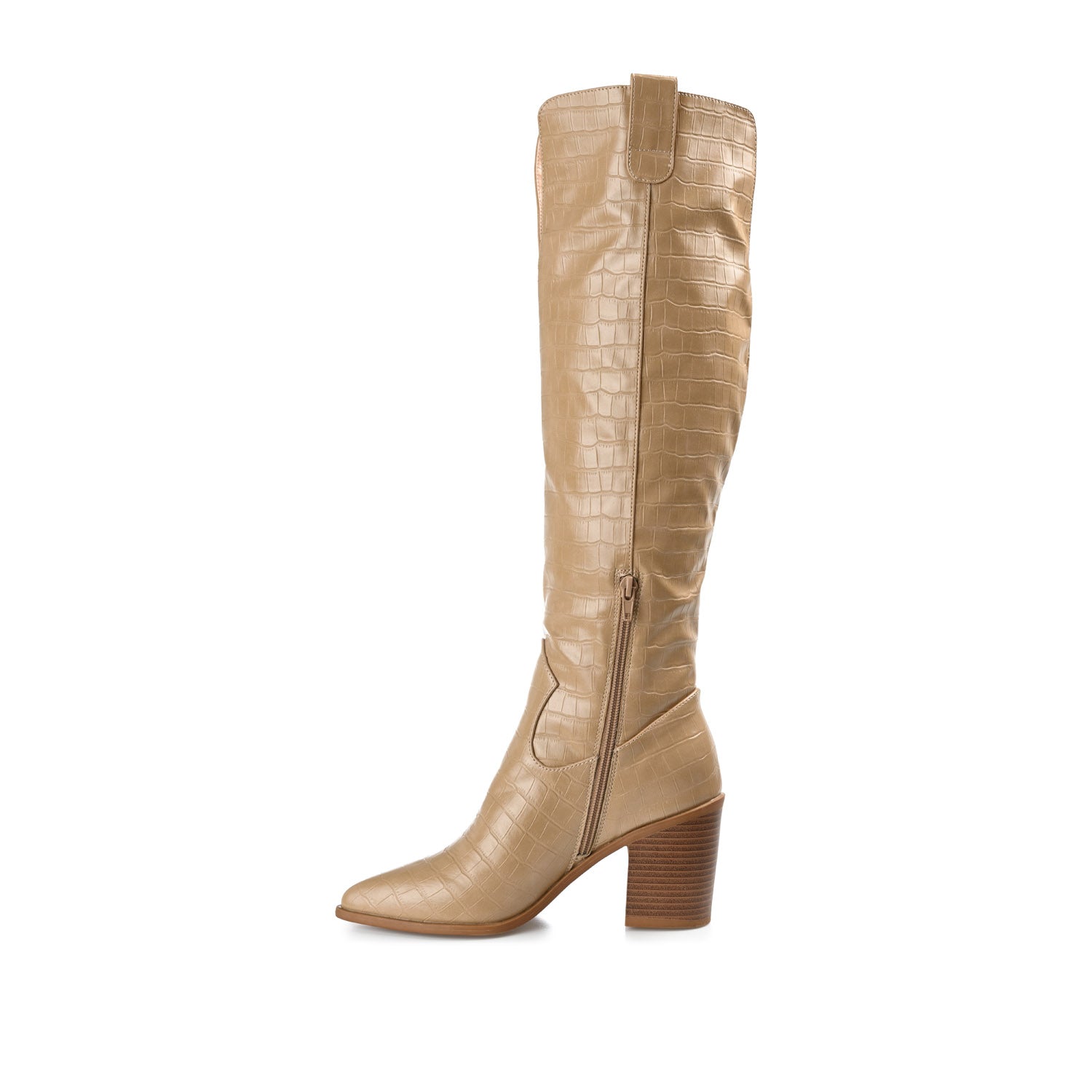 Journee Collection THERESE BOOTS IN WIDE WIDTH & CALF Bone Croco