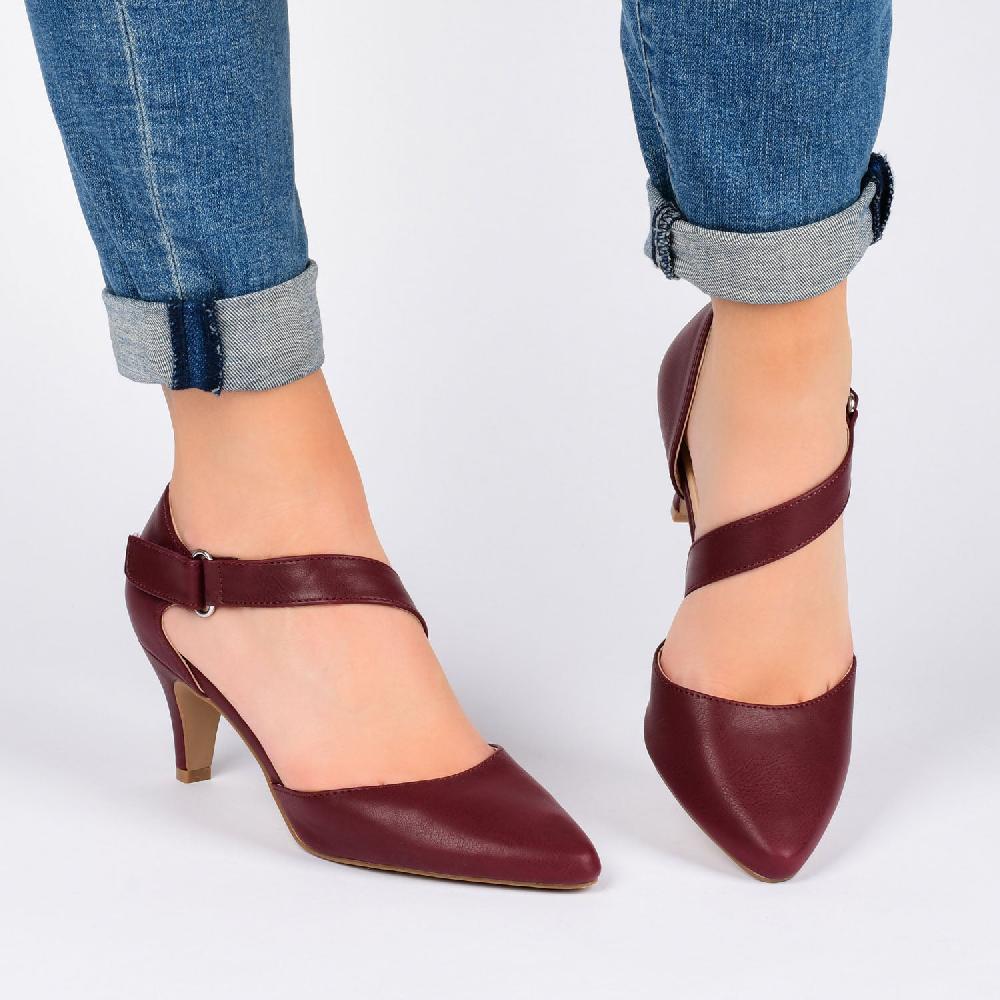 Journee Collection TILLIS D'ORSAY PUMP HEELS IN FAUX LEATHER Blue