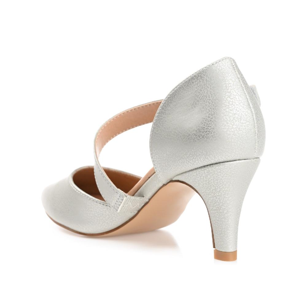 Journee Collection TILLIS D'ORSAY PUMP HEELS IN FAUX LEATHER Blue