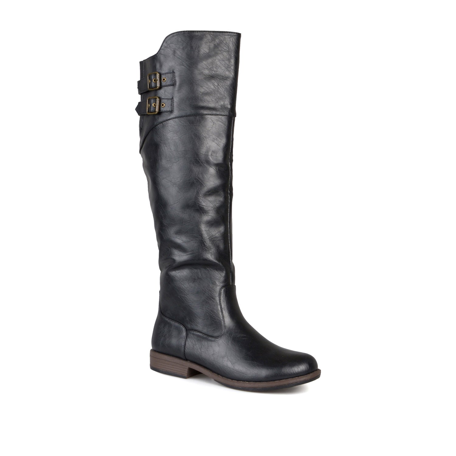 Journee Collection TORI RIDING BOOTS IN VEGAN LEATHER Brown