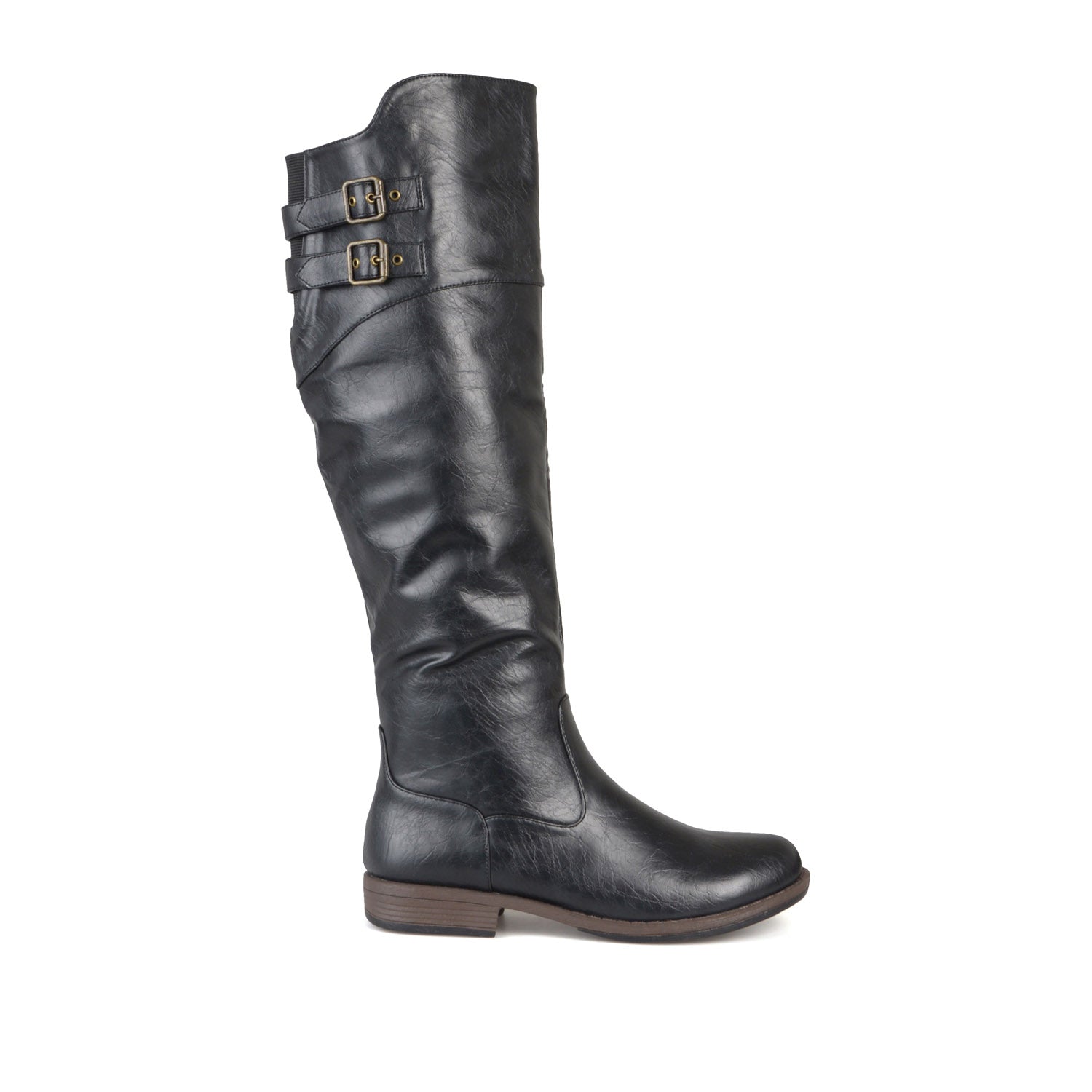 journee collection TORI RIDING BOOTS IN VEGAN LEATHER Brown