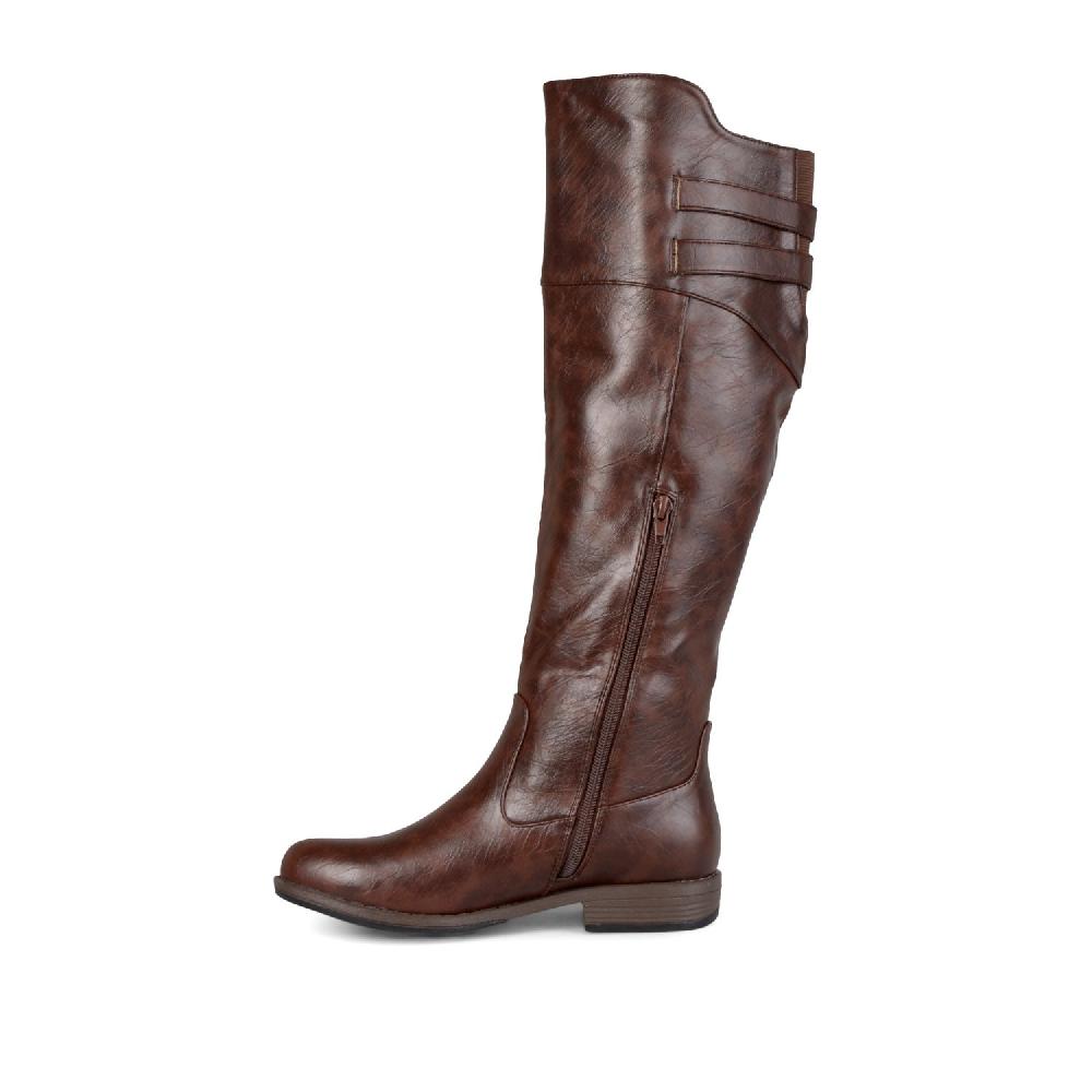 Journee Collection TORI RIDING BOOTS IN X-WIDE CALF Brown