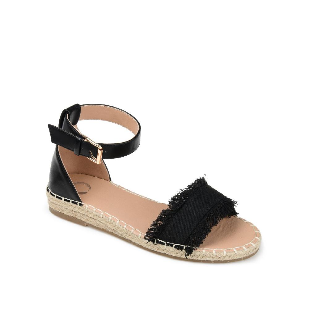 Journee Collection TRISTEEN ESPADRILLE SANDALS IN FABRIC Tan