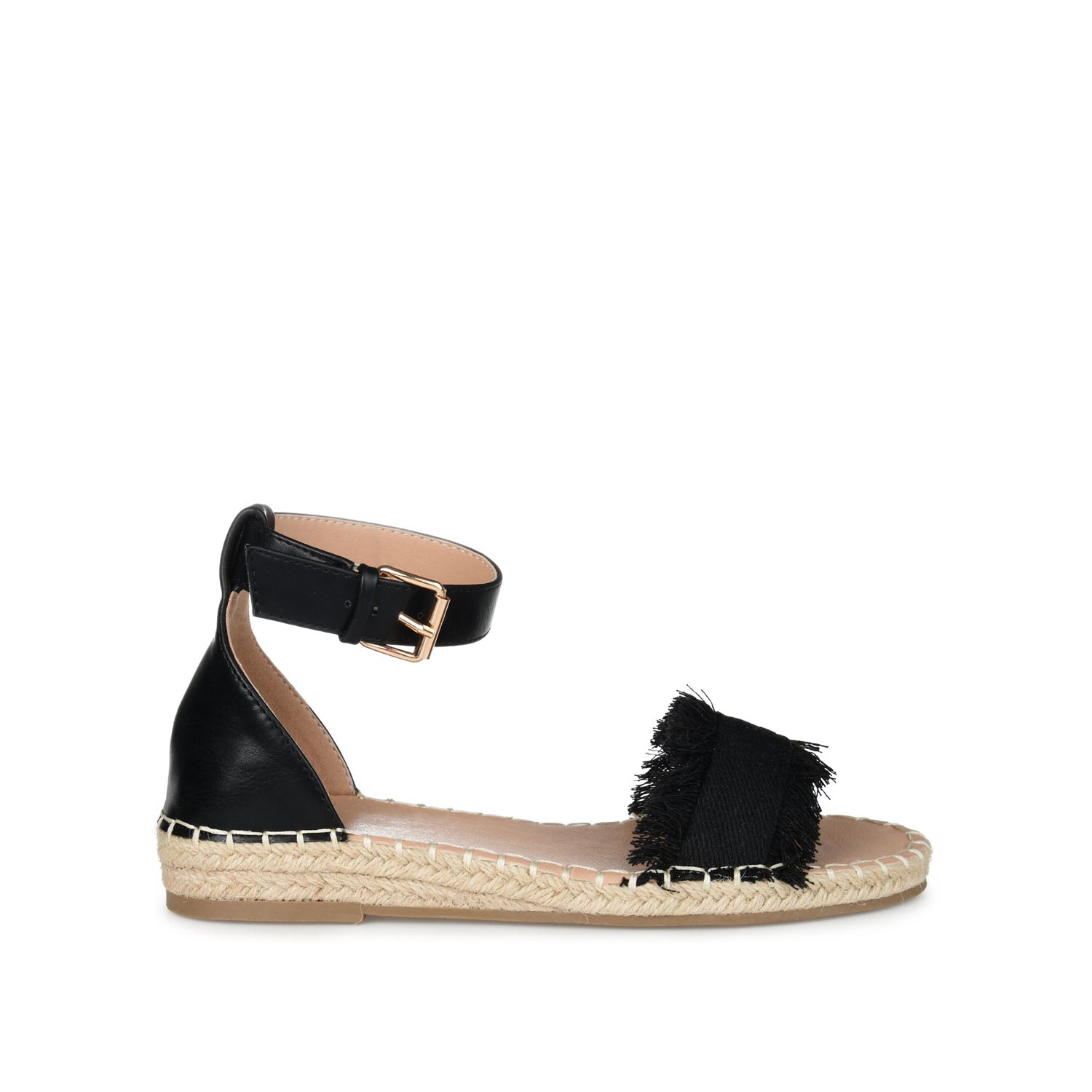 journee collection TRISTEEN ESPADRILLE SANDALS IN FABRIC Tan