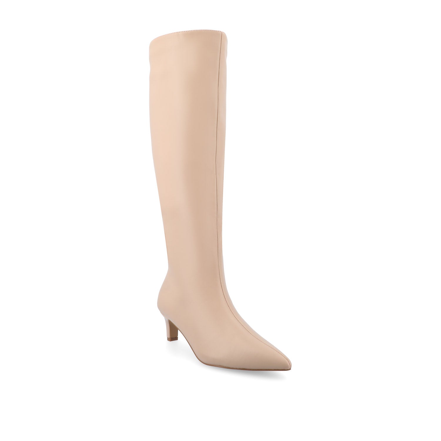 Journee Collection TULLIP BOOTS IN WIDE WIDTH & X-WIDE CALF Bone PU