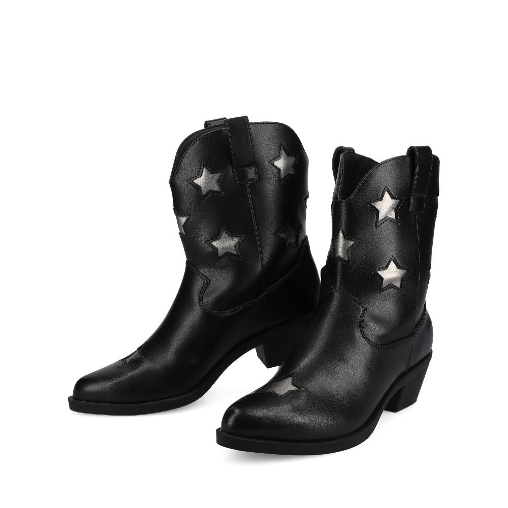Journee Collection UNDERWOOD WESTERN STAR BOOTIES Black