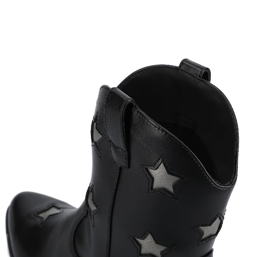 Journee Collection UNDERWOOD WESTERN STAR BOOTIES Black