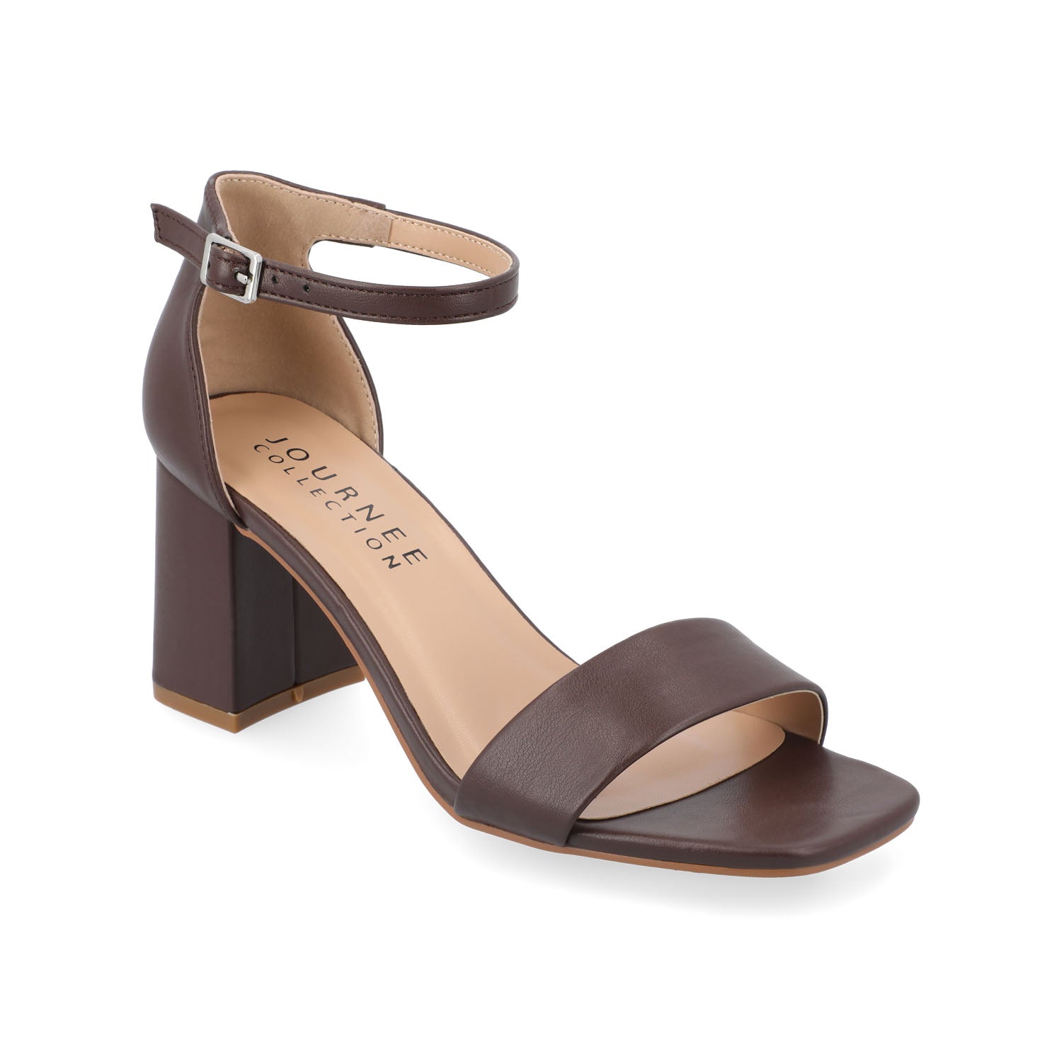 Journee Collection VALENNCIA STRAPPY HEELS IN COOL SHADES Mahogany