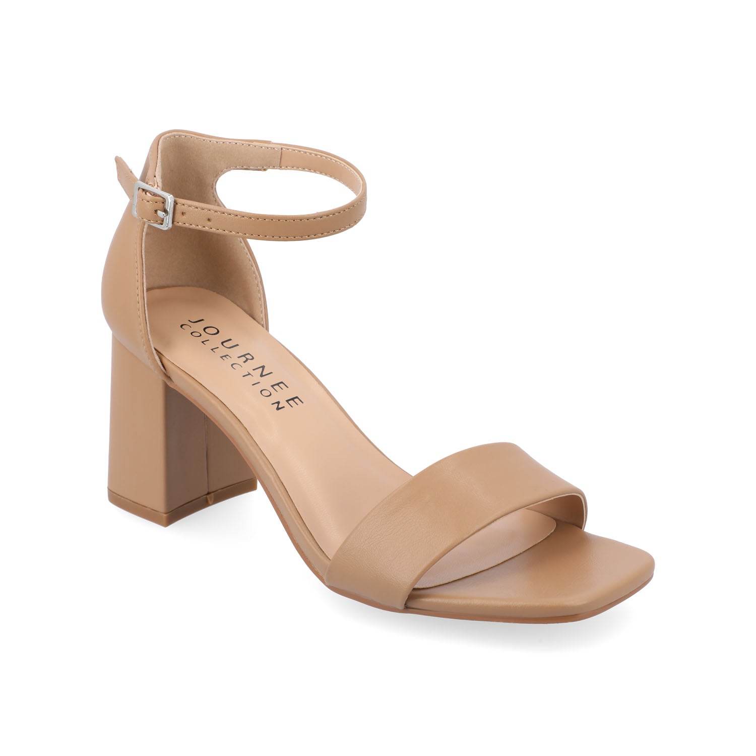 Journee Collection VALENNCIA STRAPPY HEELS IN WARM SHADES Cream