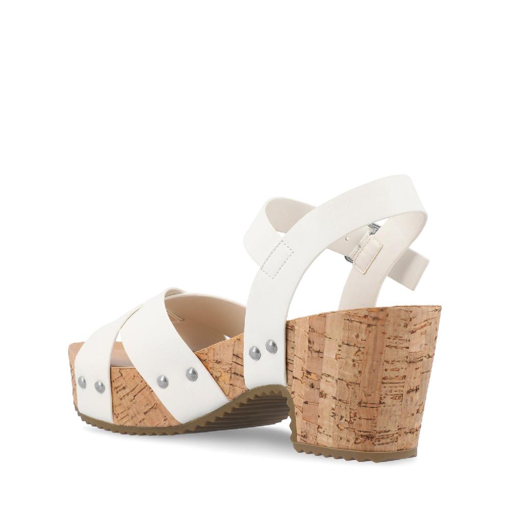 Journee Collection VALENTINA HEELED SANDALS IN FAUX LEATHER Grey Floral PU