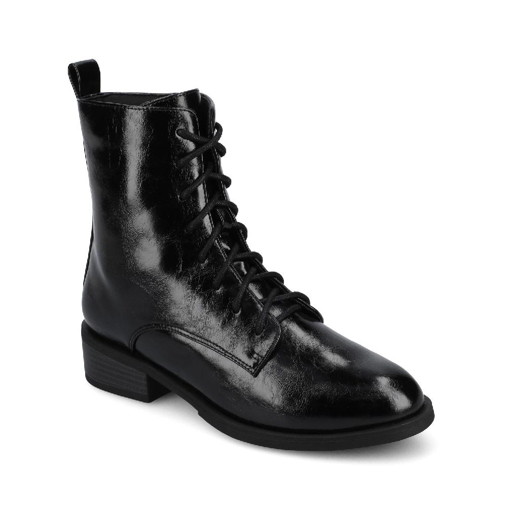 Journee Collection VIENNA COMBAT BOOTIES IN WIDE Black