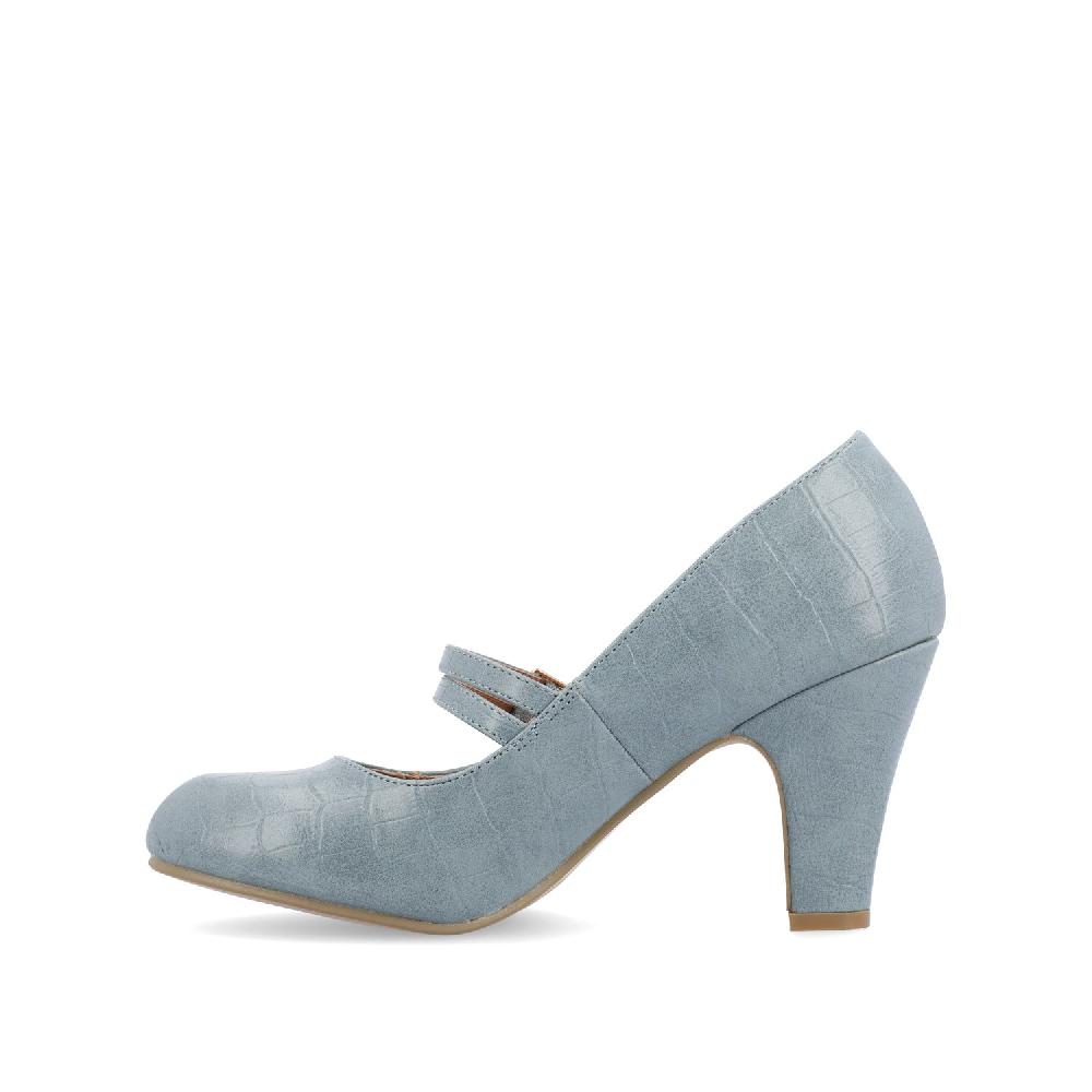 Journee Collection WINDY MARY JANE PUMP HEELS IN CROCO Blue