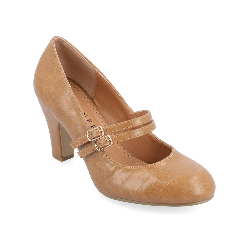 Journee Collection WINDY MARY JANE PUMP HEELS IN STATEMENT Tan