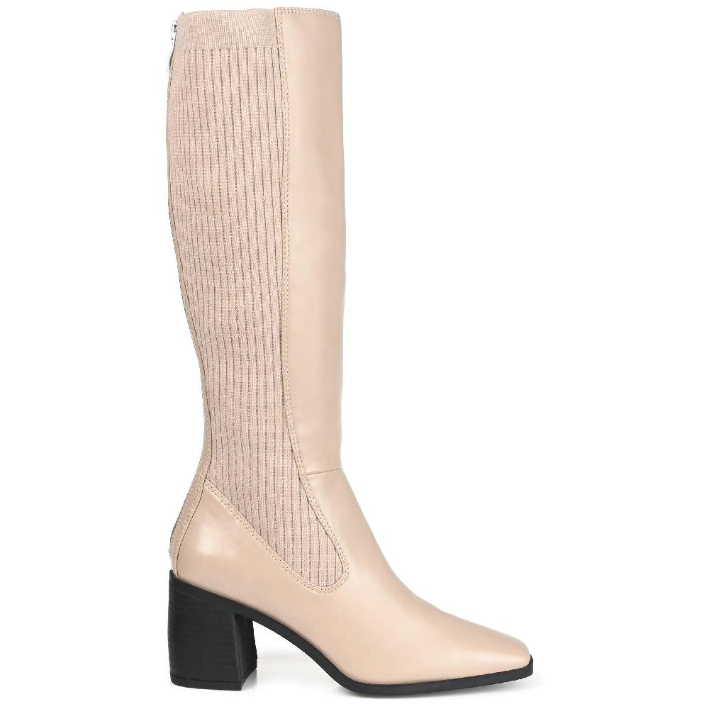 journee collection WINNY KNEE HIGH BOOTS IN WIDE CALF Taupe