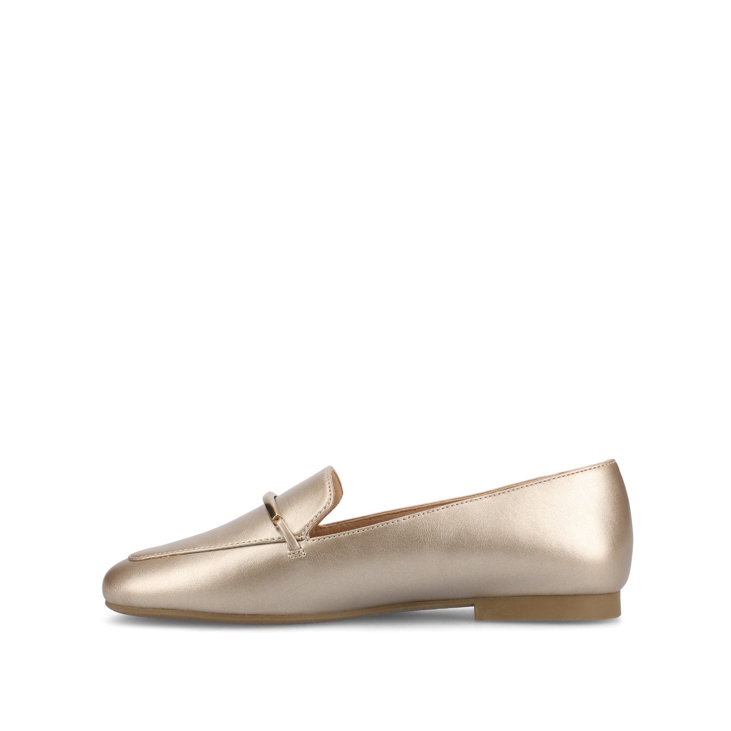 Journee Collection WRENN LOAFER FLATS IN FAUX LEATHER Silver PU