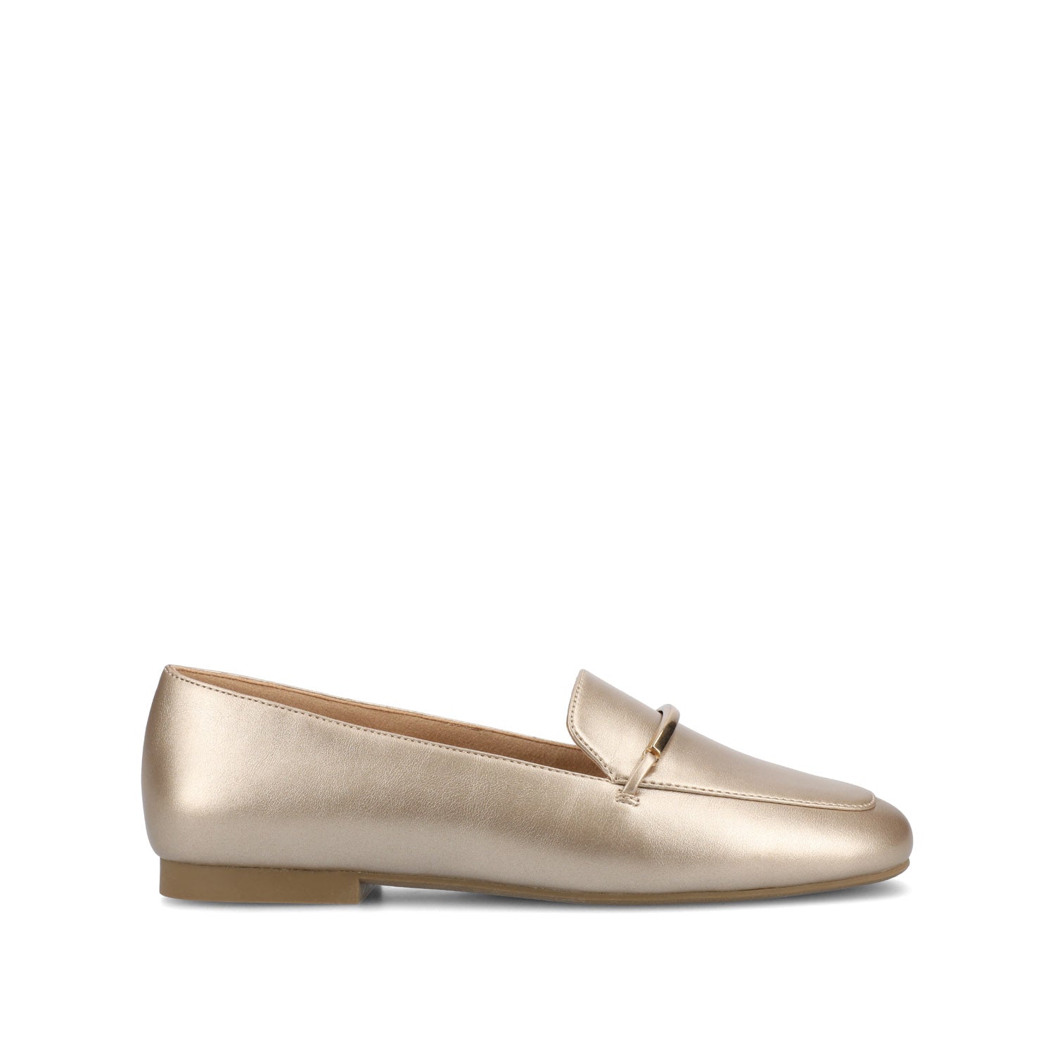 journee collection WRENN LOAFER FLATS IN FAUX LEATHER Silver PU