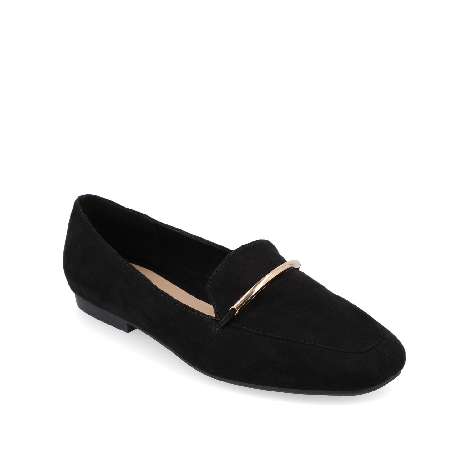 Journee Collection WRENN LOAFER FLATS IN FAUX SUEDE Rose Faux Suede