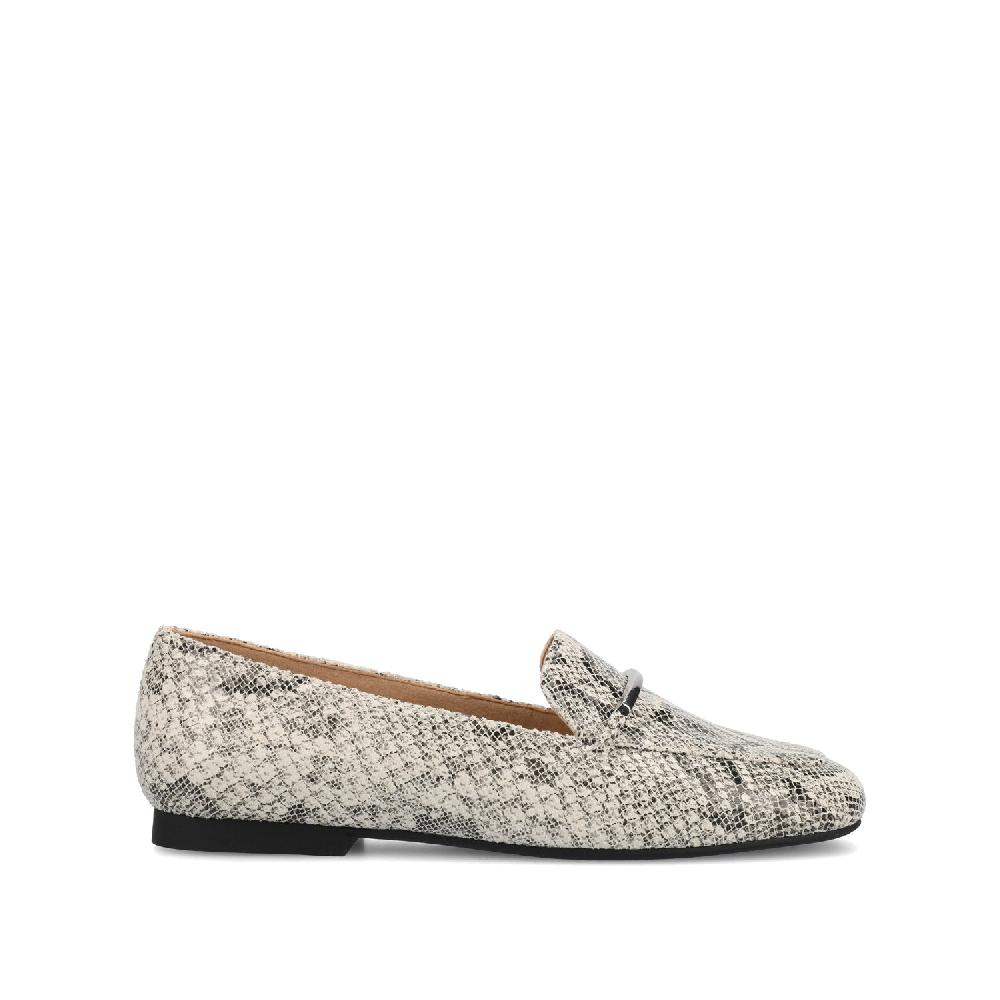 journee collection WRENN LOAFER FLATS IN PRINT White Lizard