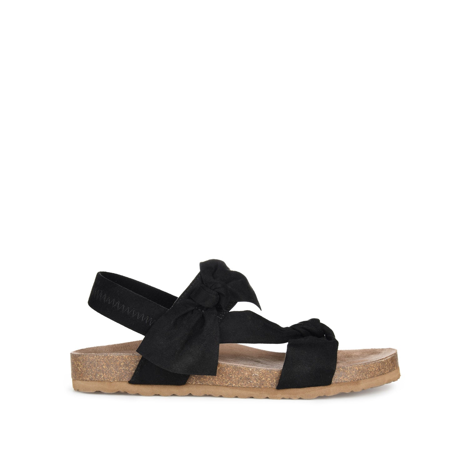 journee collection XANNDRA CHUNKY SANDALS IN FAUX SUEDE Blue