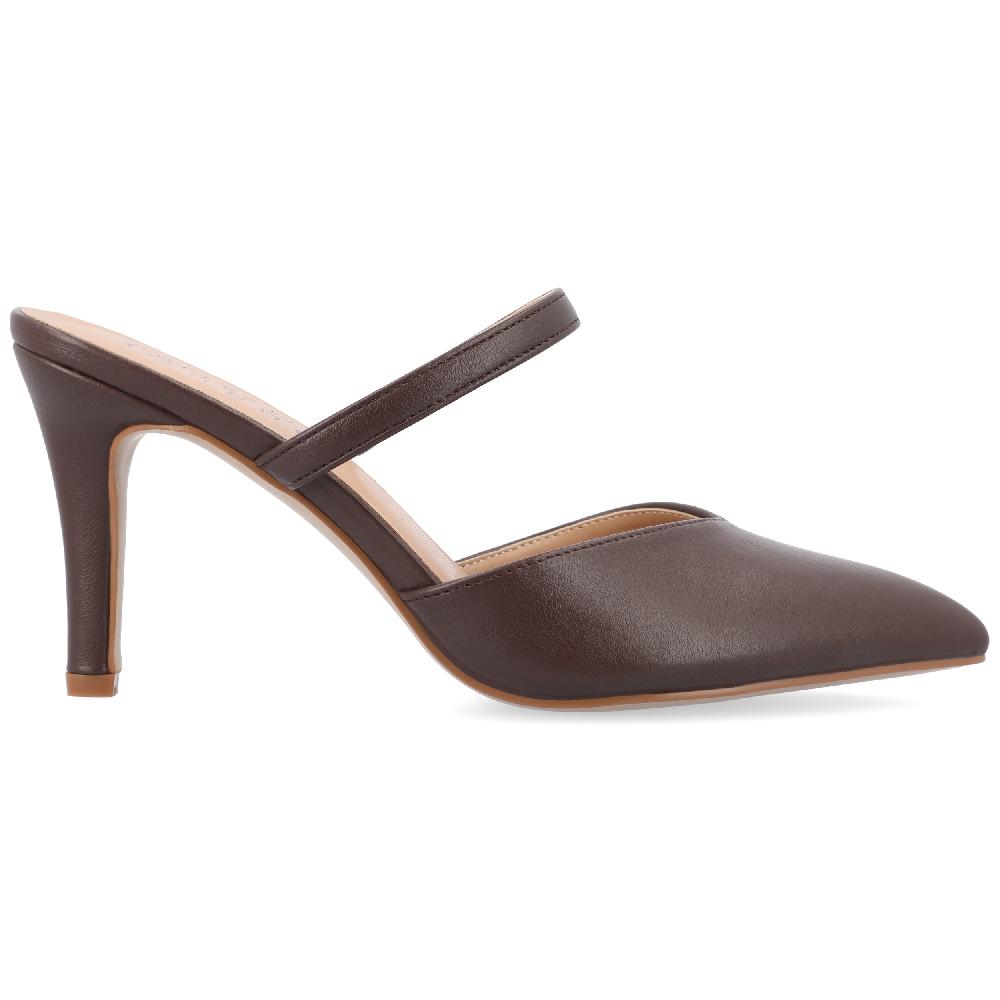 journee collection YVON COOL SHADE STILETTO PUMP HEELS IN WIDE Mahogany