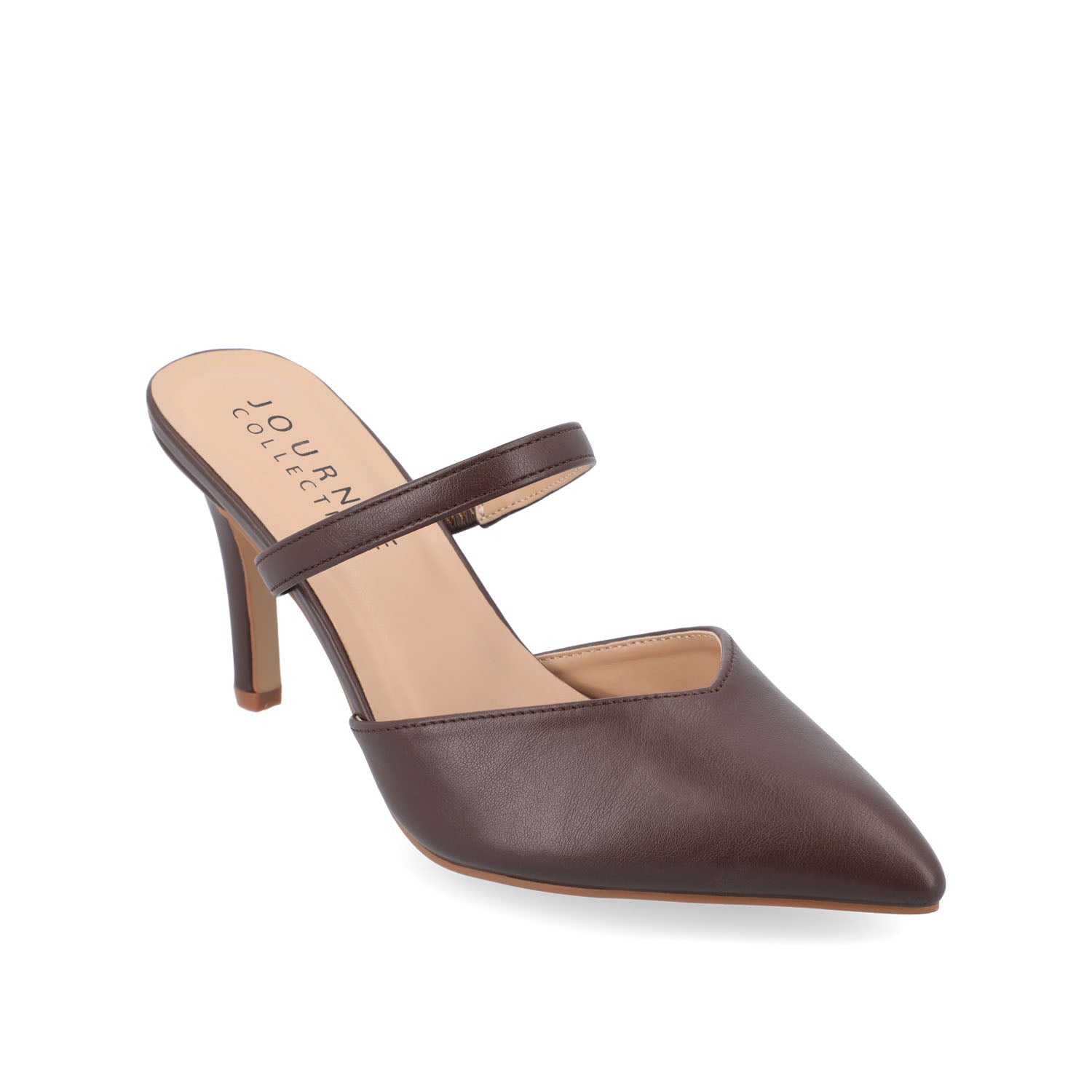 Journee Collection YVON STILETTO PUMP HEELS IN COOL SHADES Rosewood