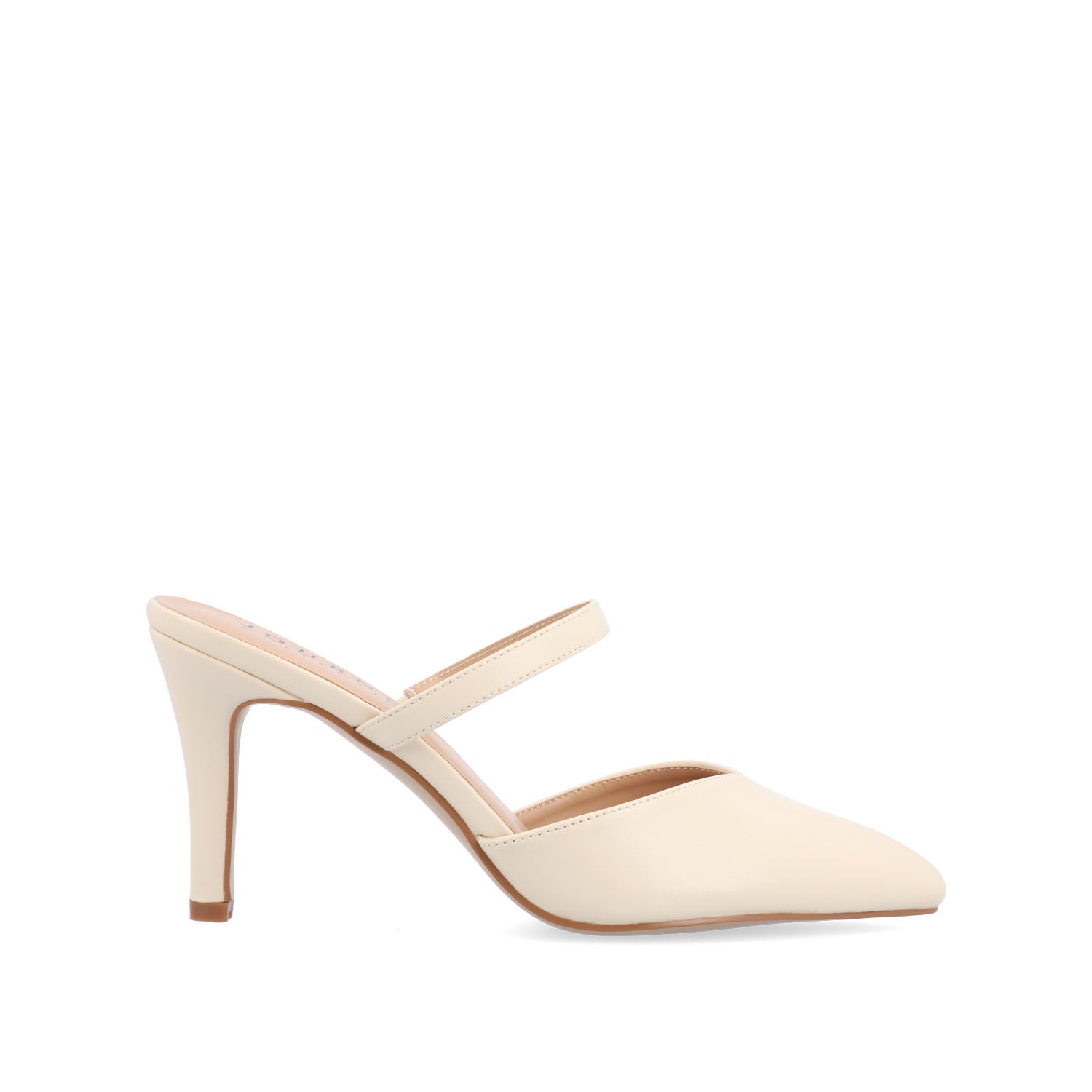 journee collection YVON WARM SHADE STILETTO PUMP HEELS IN NARROW Cream