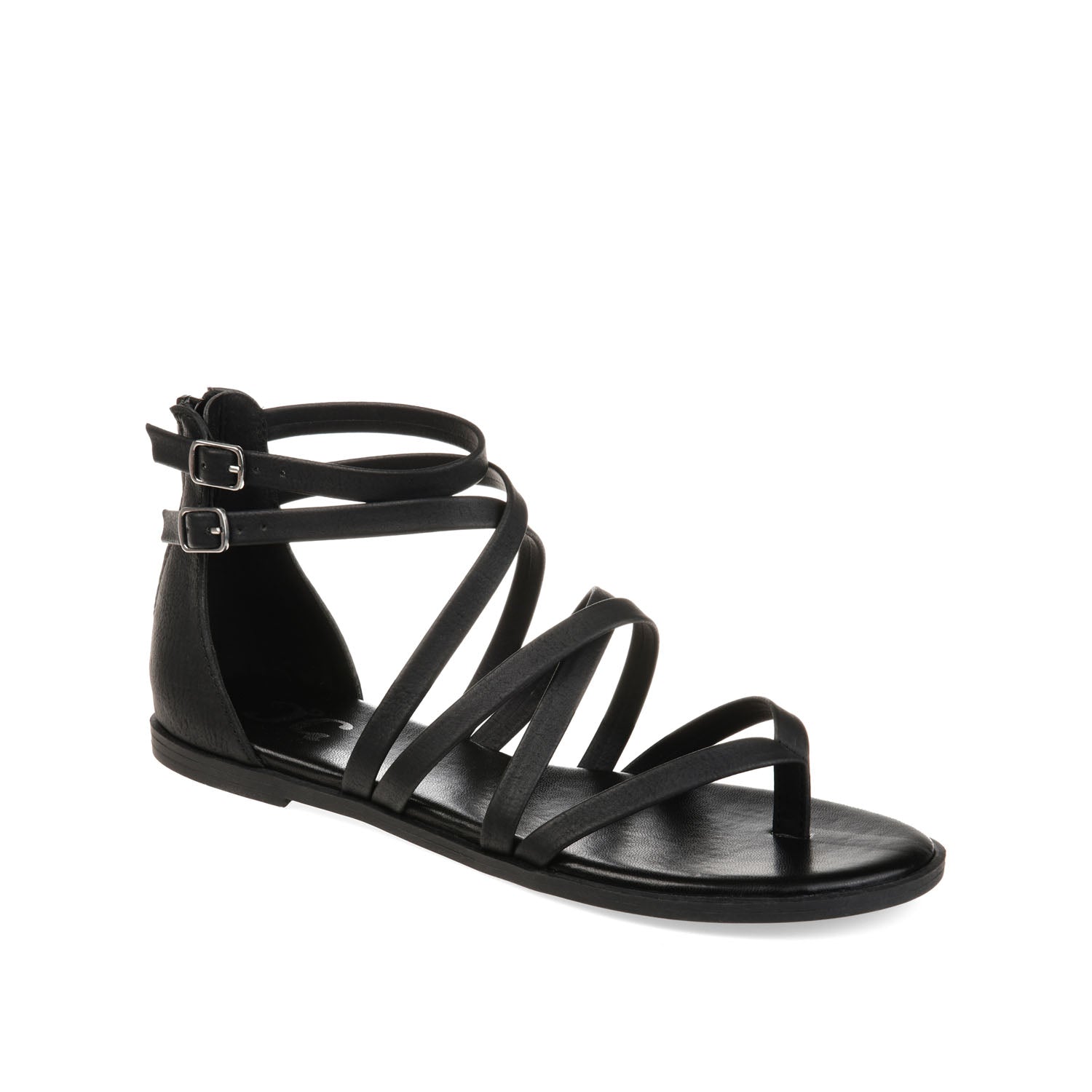 Journee Collection ZAILIE GLADIATOR SANDALS IN WIDE Black