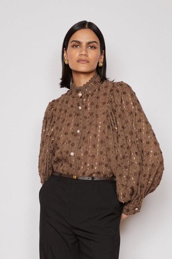 Jovonna London BLAIR BLOUSE BROWN