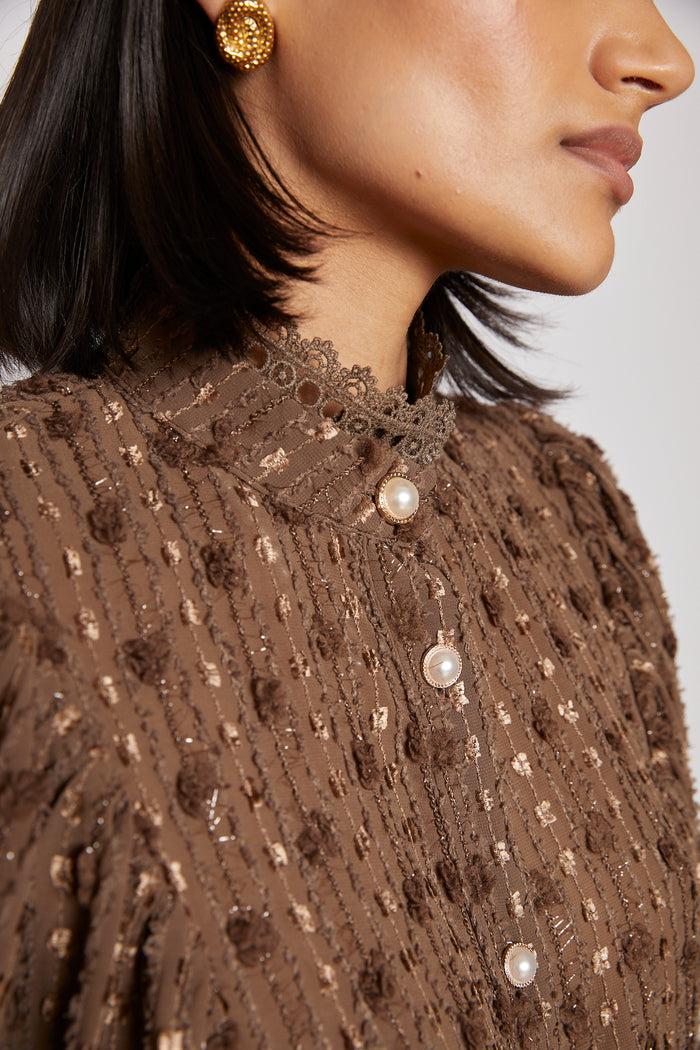 Jovonna London BLAIR BLOUSE BROWN