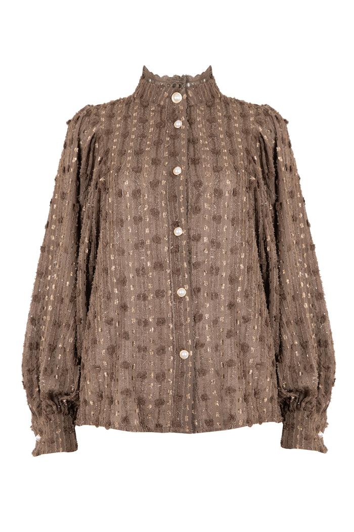 jovonna london BLAIR BLOUSE BROWN