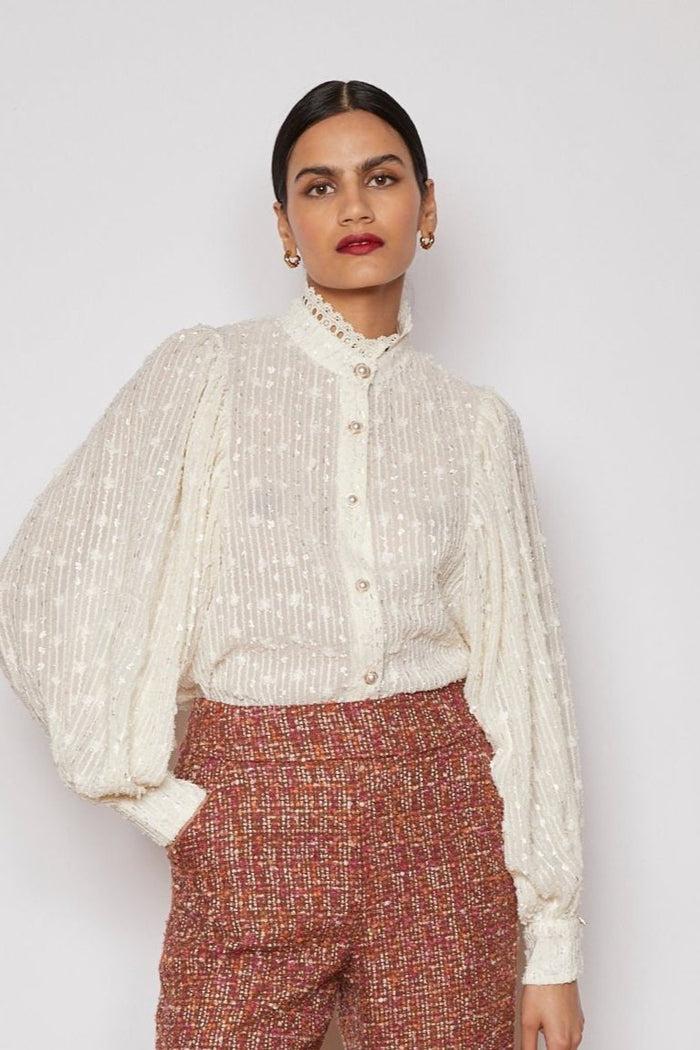 Jovonna London BLAIR BLOUSE CREAM