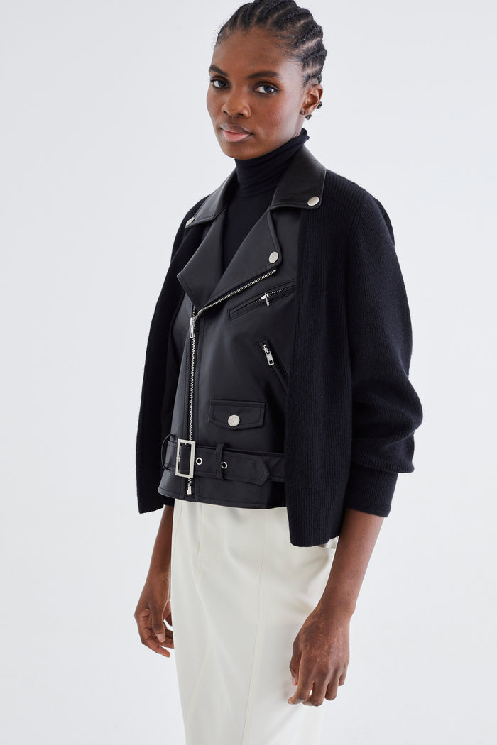 Jovonna London CARAY KNITTED JACKET BLACK