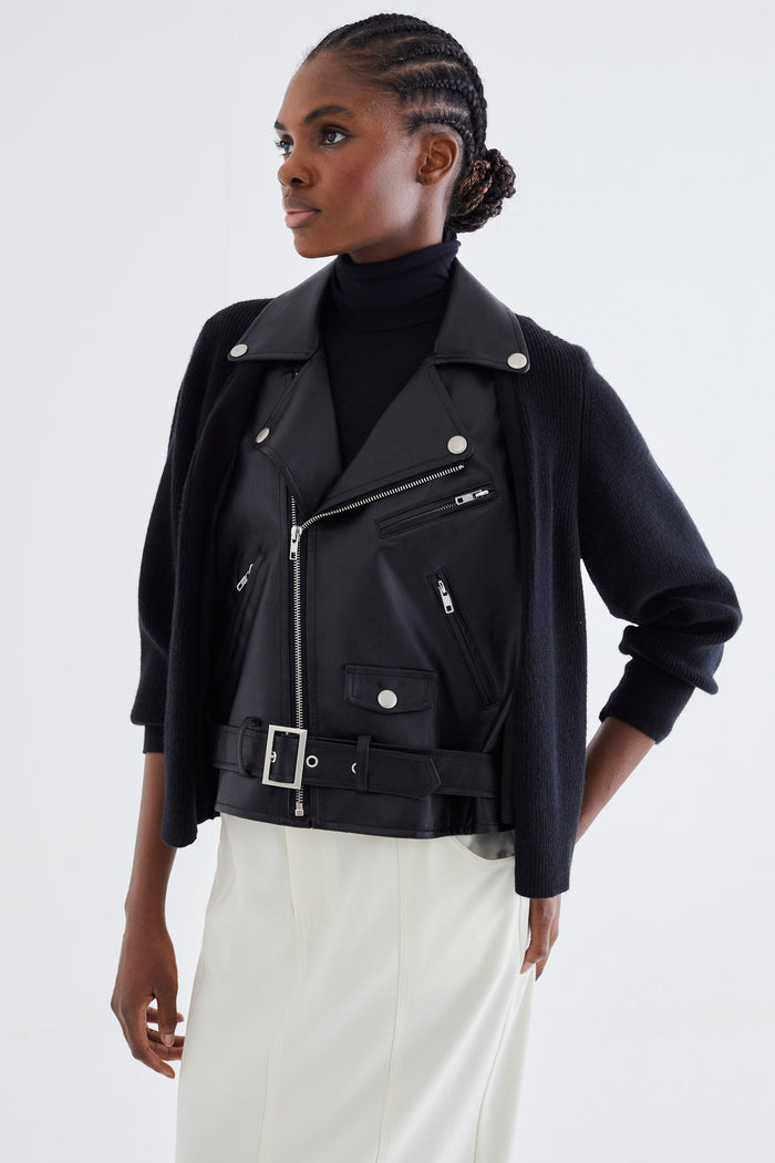 jovonna london CARAY KNITTED JACKET BLACK