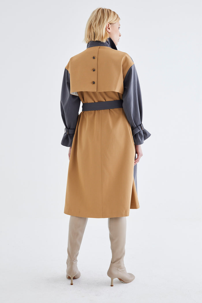 jovonna london ESLABON TRENCH GREY