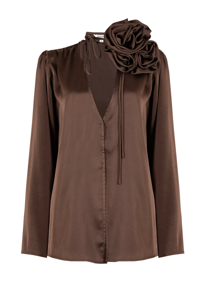 jovonna london IMPERO 2 BLOUSE BROWN