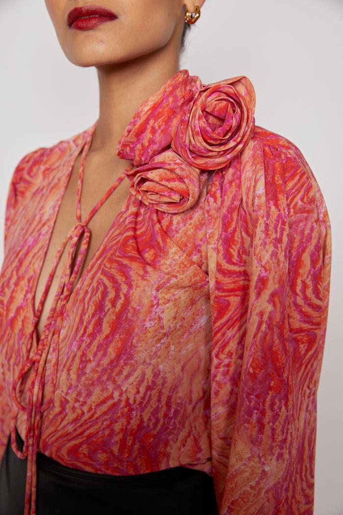 Jovonna London IMPERO 2 BLOUSE RED