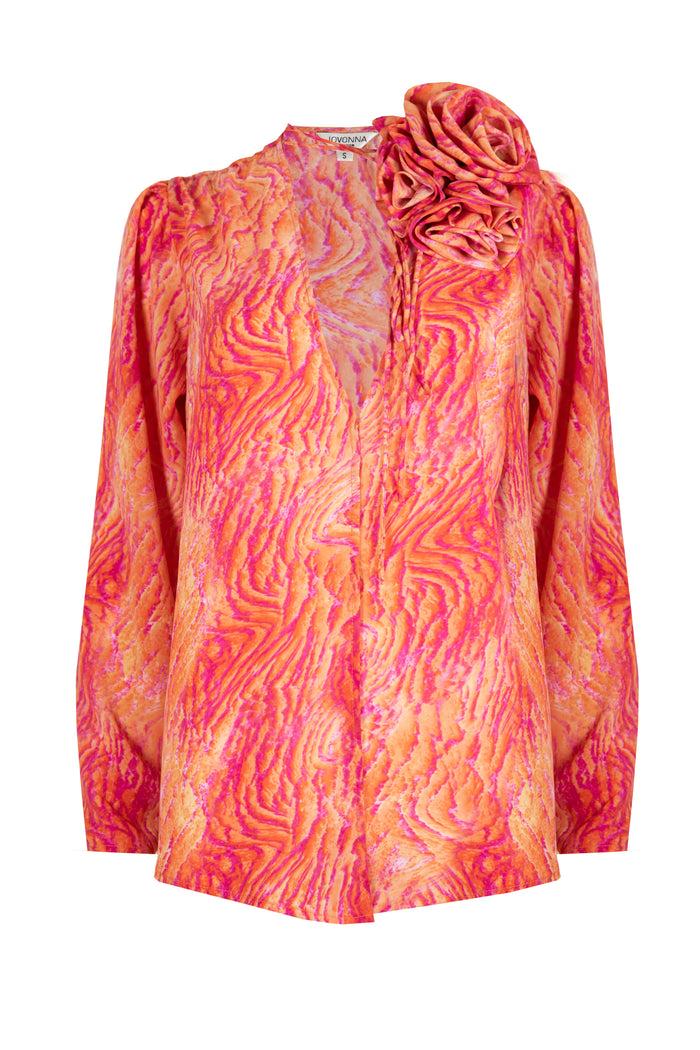 jovonna london IMPERO 2 BLOUSE RED