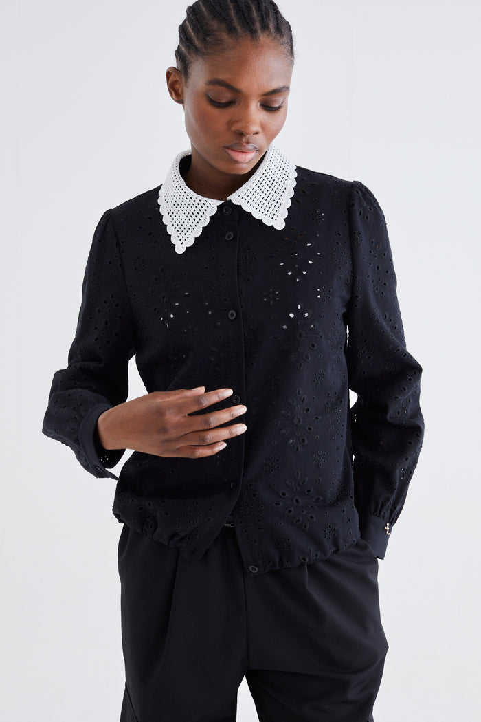 jovonna london ISLA SHIRT BLACK