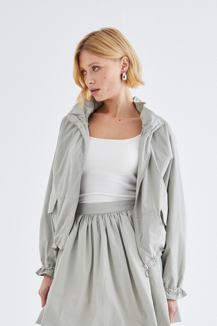 jovonna london KERALA WINDBREAKER GREY