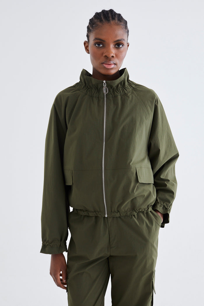 jovonna london KERALA WINDBREAKER KHAKI