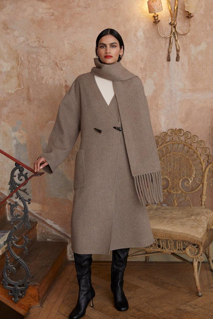Jovonna London MILDRED COAT WITH SCARF