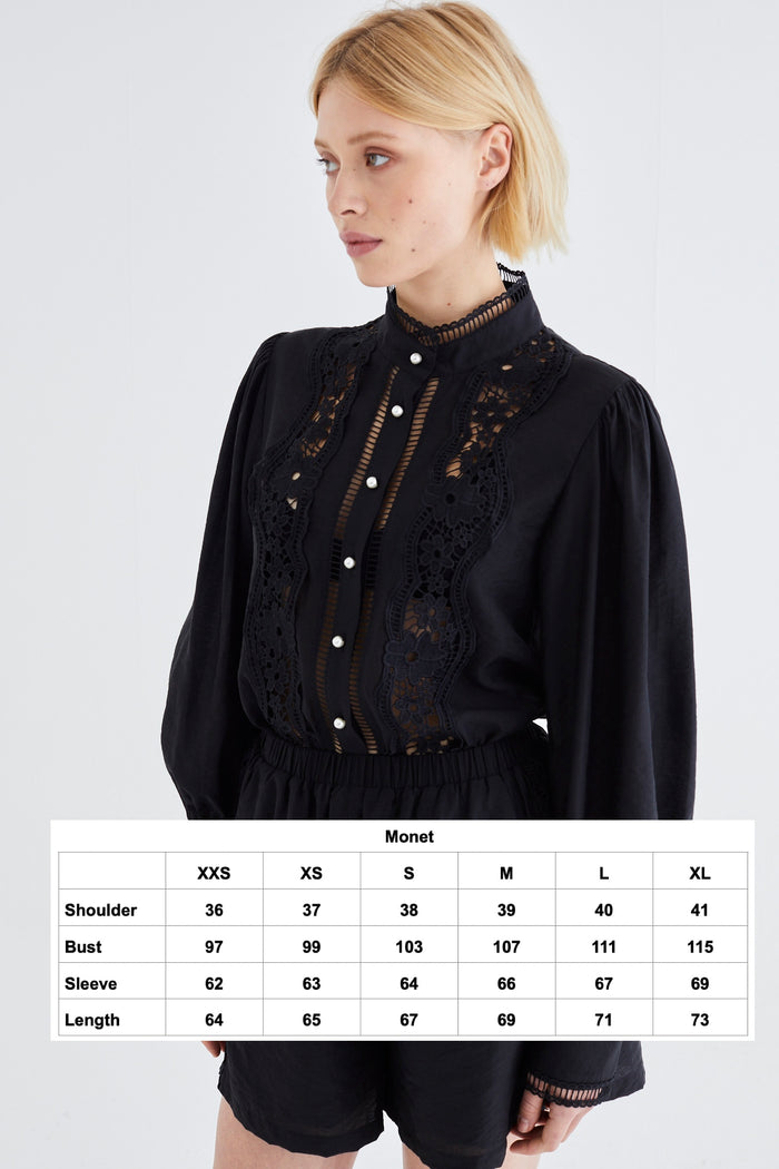 Jovonna London MONET BLOUSE BLACK