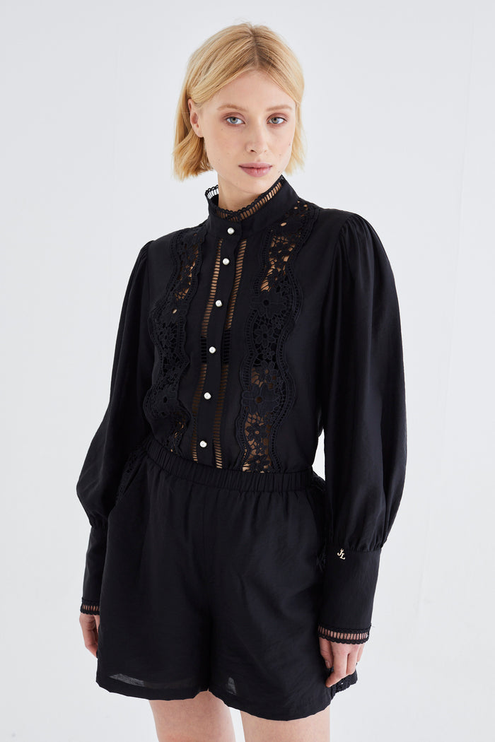 jovonna london MONET BLOUSE BLACK