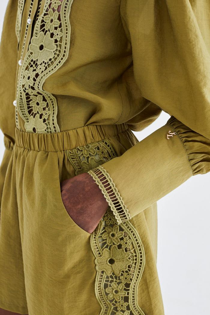 Jovonna London MONET BLOUSE OLIVE