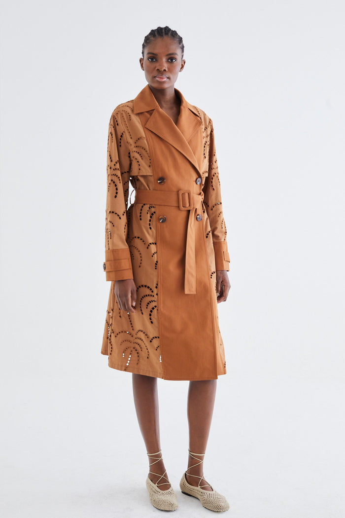 jovonna london PANDOREA TRENCH BROWN