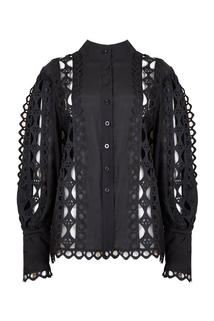 jovonna london ROSE BLOUSE BLACK