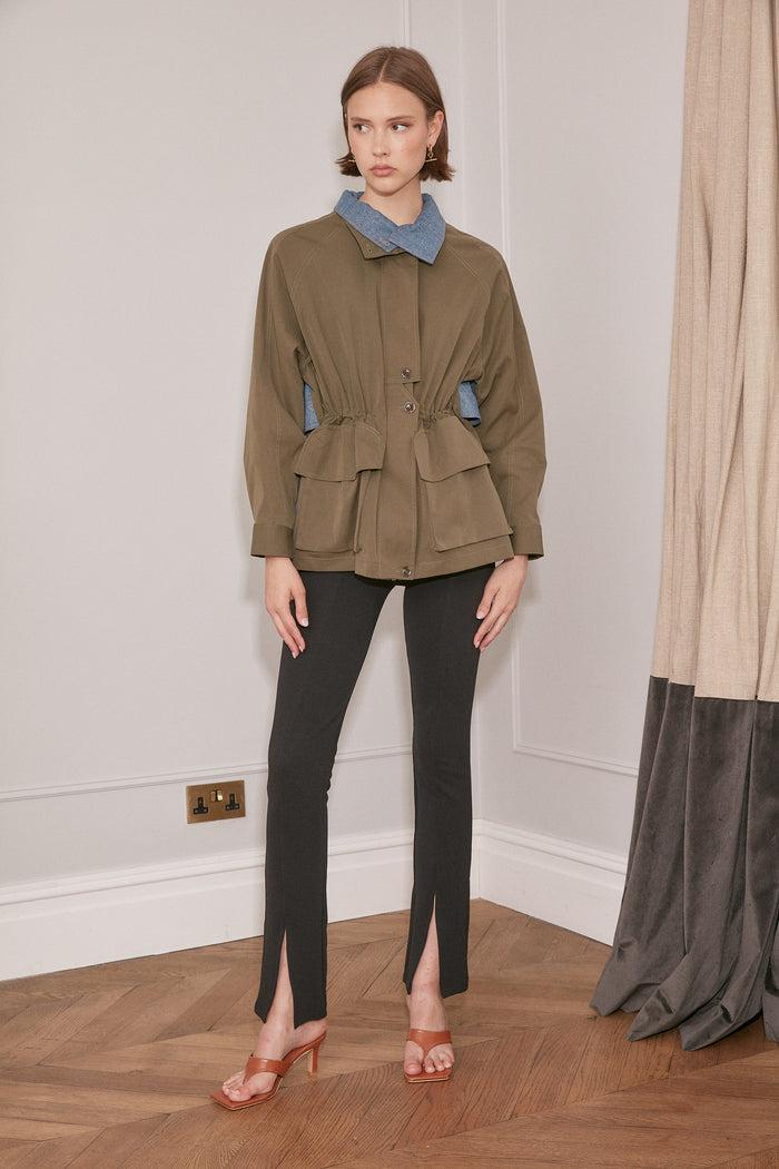 Jovonna London ROXY JACKET KHAKI