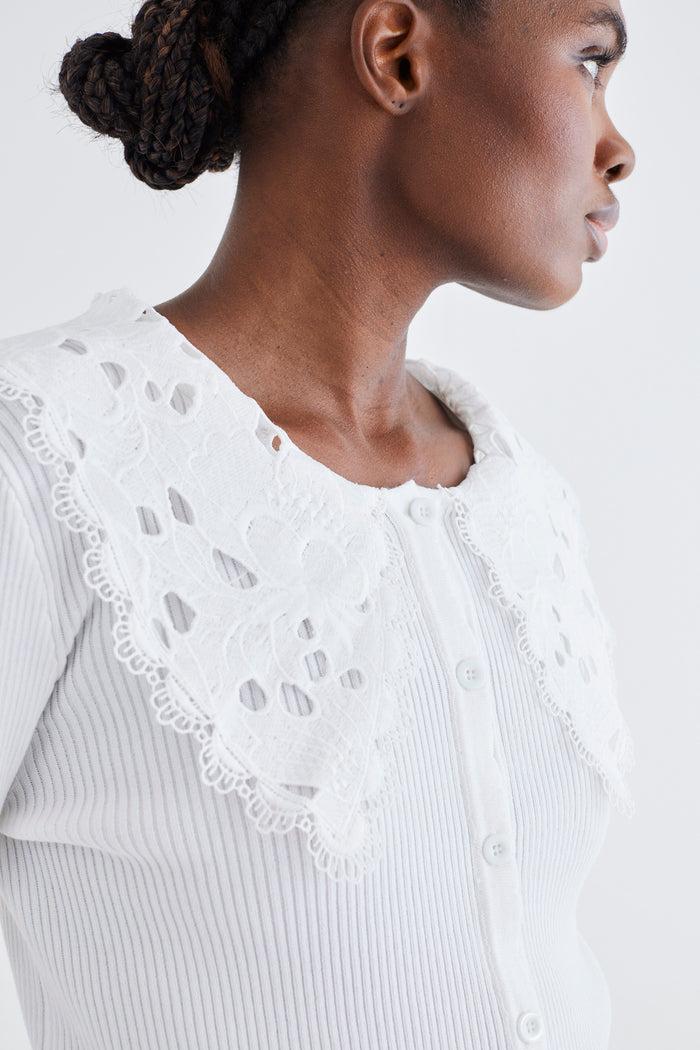 Jovonna London SENNA CARDIGAN WHITE